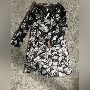 Maliparmi Long Bell Sleeve Floral Shift Dress